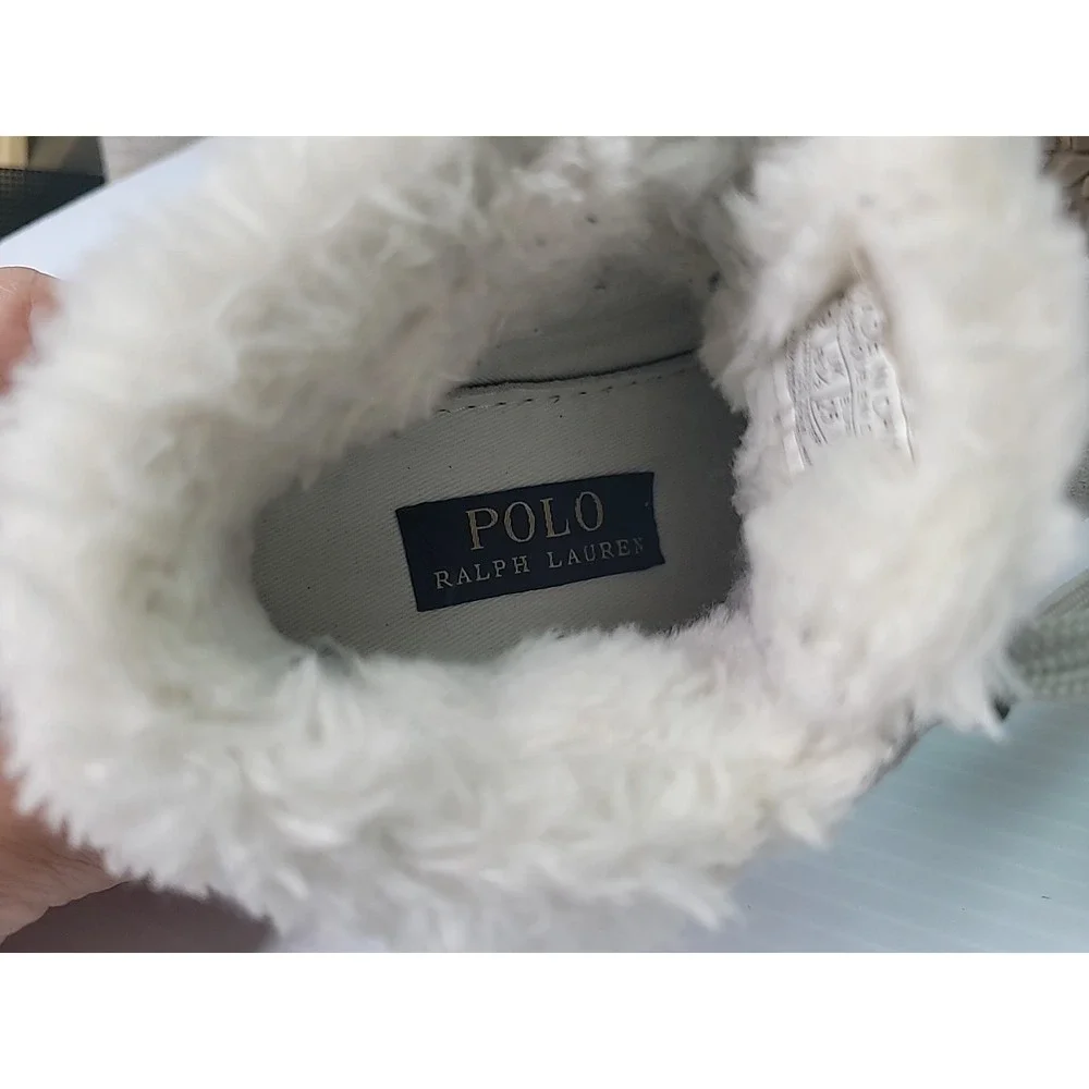 Polo Ralph Lauren Burnley Fleece Lined‎ Toddler Size 9 Lace Up Boot Tan Suede
